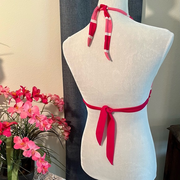 ARIZONA Pink Multi-Striped Swim Top - Picture 3 of 8